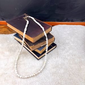 White Paper Bead Necklace